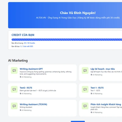 Hệ Thống Ứng Dụng Chat Bot AI.TEX.VN